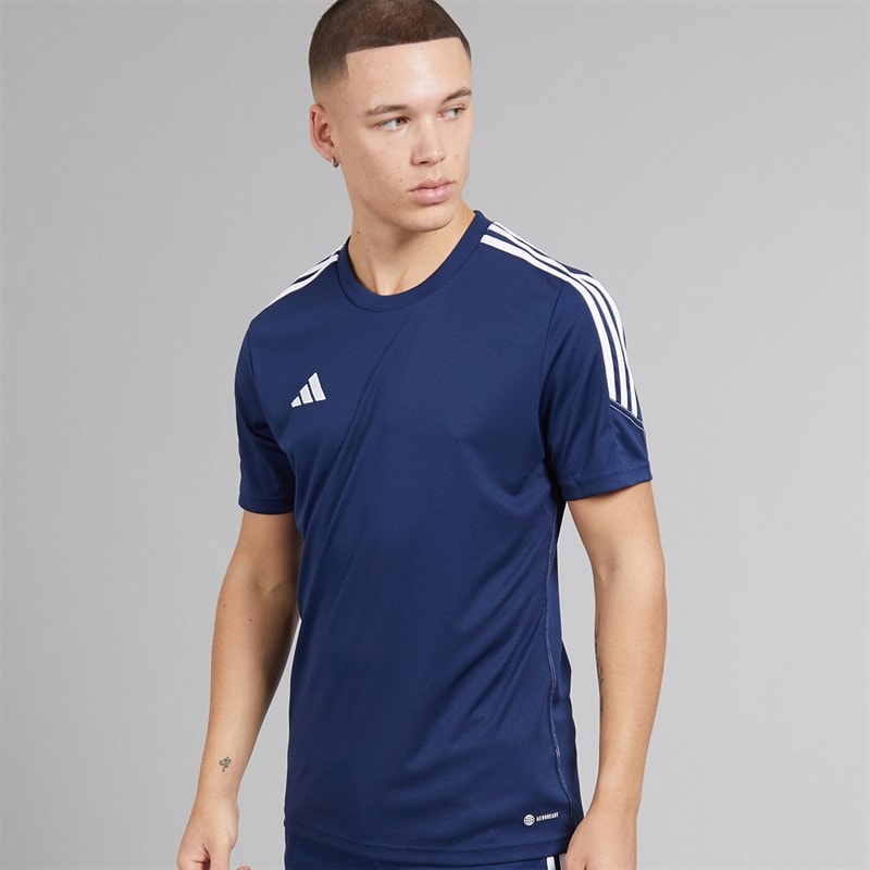 adidas Heren Tiro 23 Club T Shirt Team Navy Blue 2/Wit
