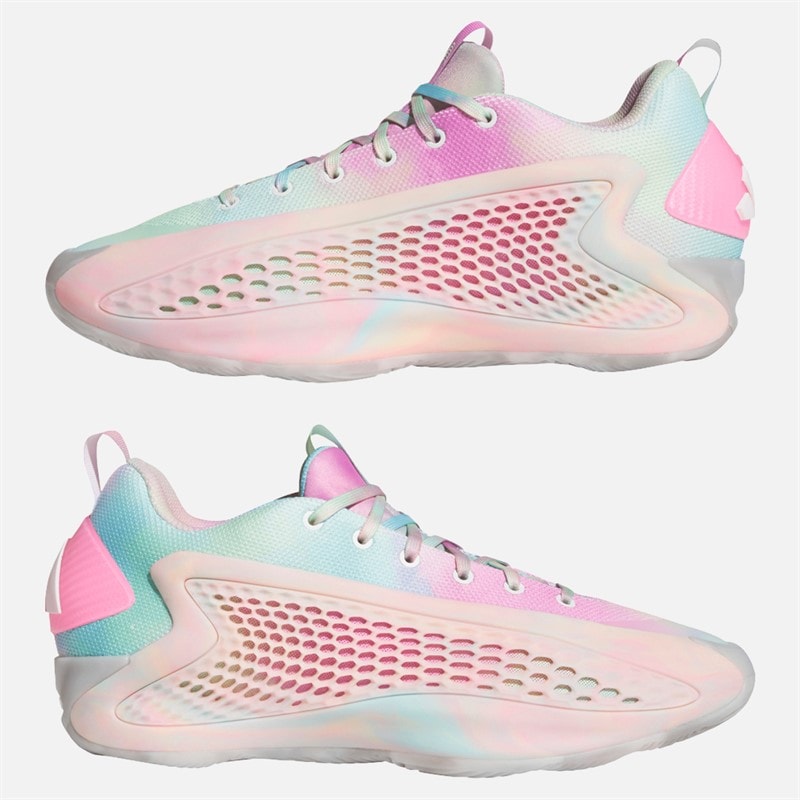 adidas Heren Anthony Edwards 1 Lage Sneakers Cloud White/Acid Orange/Bliss Pink