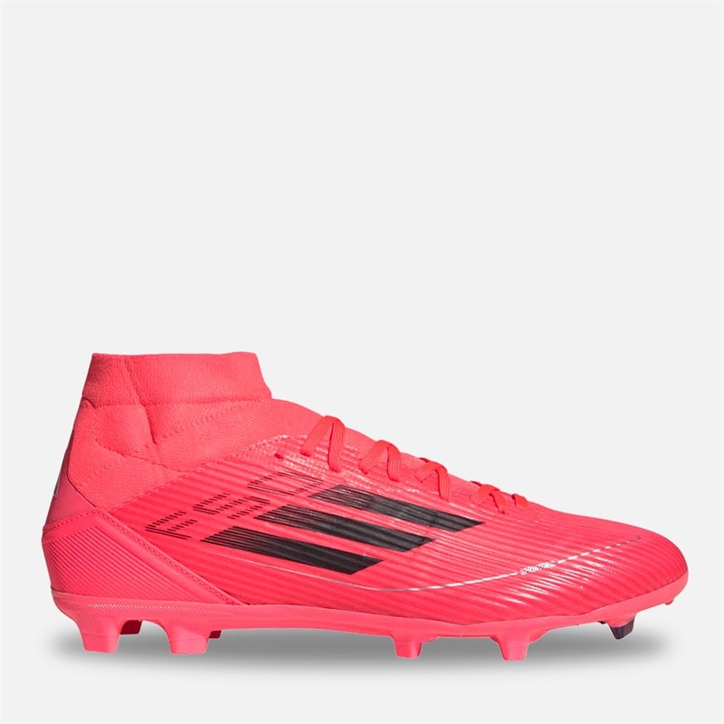adidas Heren F50 League Mid Vivid Horizon Pack FG/MG Firm Ground/Multi Ground Voetbalschoenen Turbo Roze/Aurora Zwart/Platinum Metallic Turbo (Pink)/Aurora Black/Platinum Metallic
