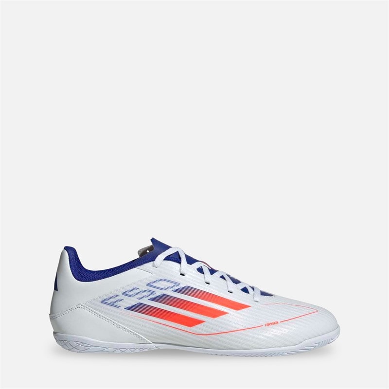 adidas Heren F50 Club IN Indoor Voetbalschoenen Cloud White/Solar Red/Lucid Blue