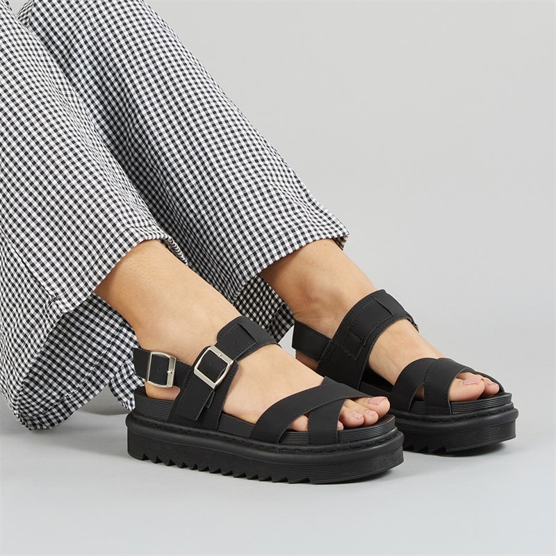 Brave Soul Dames Debbie Enkelband Sandalen Zwart
