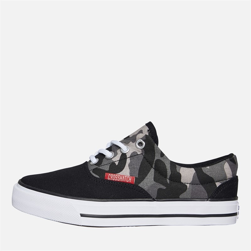 Crosshatch Jongens Skywalk Canvas Schoenen Black Camo