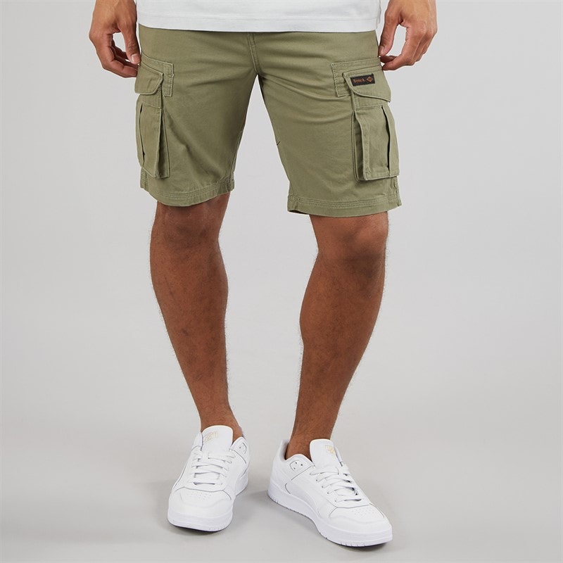 Bench Heren Noahs Cargo Shorts Light Khaki