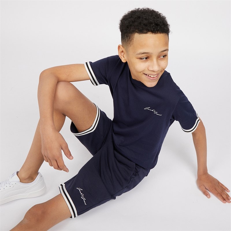 JACK & JONES Jongens Jaxon T-shirt En Shorts Set Navy Blazer