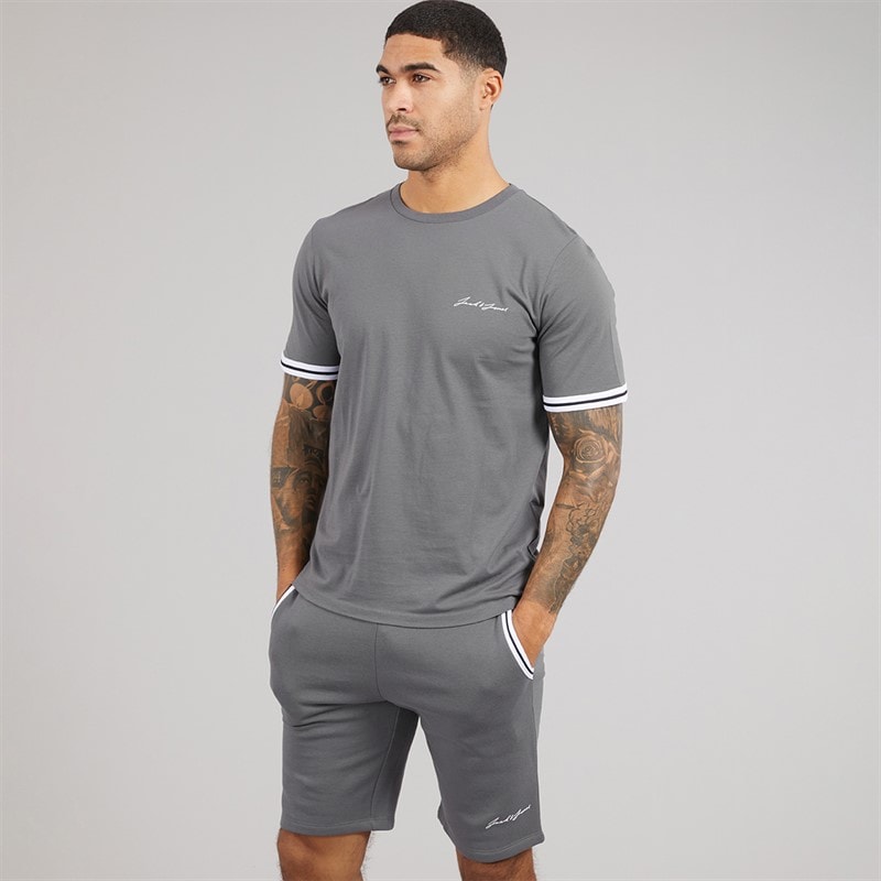 JACK & JONES Heren Jaxon T-shirt en shorts set Castlerock