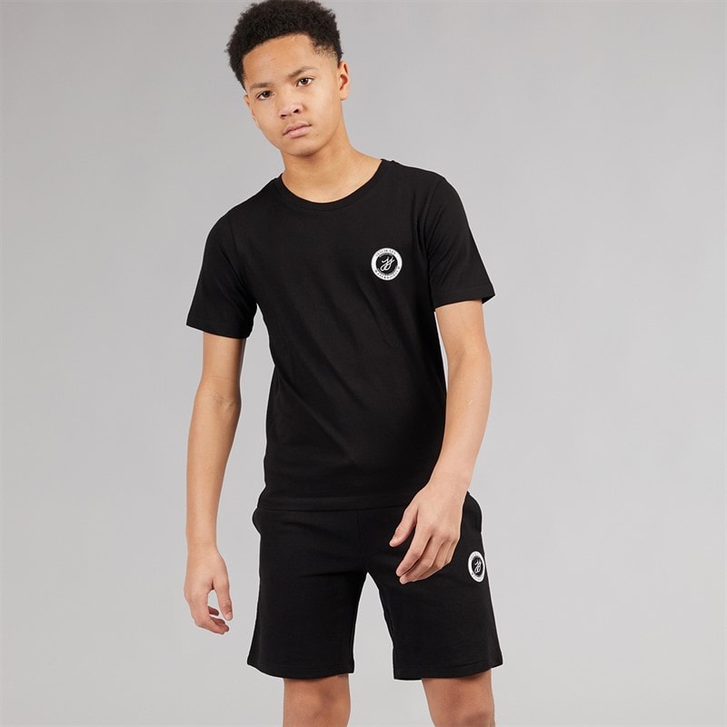 JACK & JONES Jongens Theo T-shirt En Shorts Set Zwart