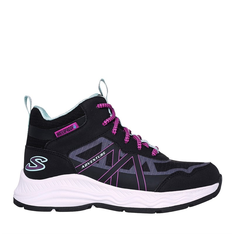 SKECHERS Meisjes Avontuur Blitz Plezier Achtervolging Waterdichte Schoenen Black Aqua