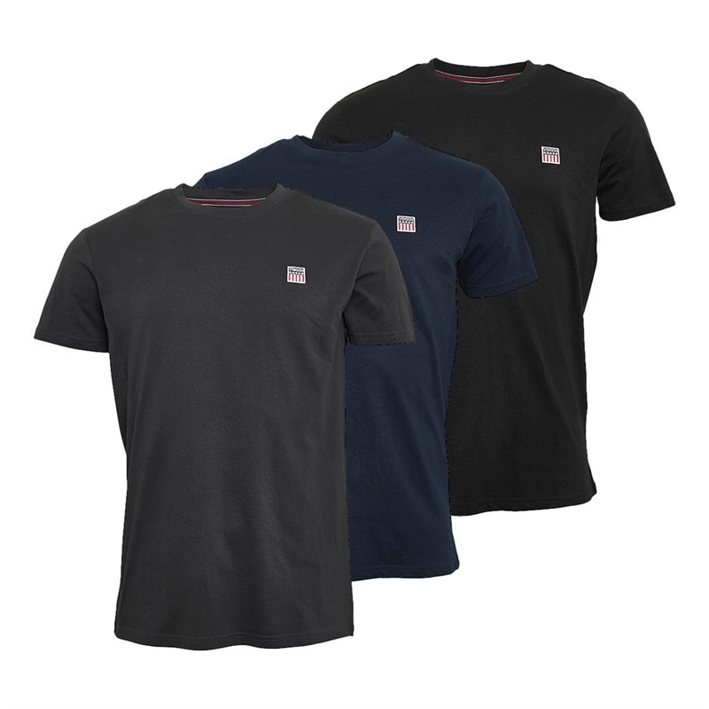 Vinson Herenshirts Massimo Drie Pack Tapshoe/Antraciet/Donker Saffier