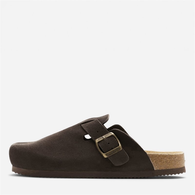 CPH Comfort Bio Klompen Suède Sandalen Dark Brown
